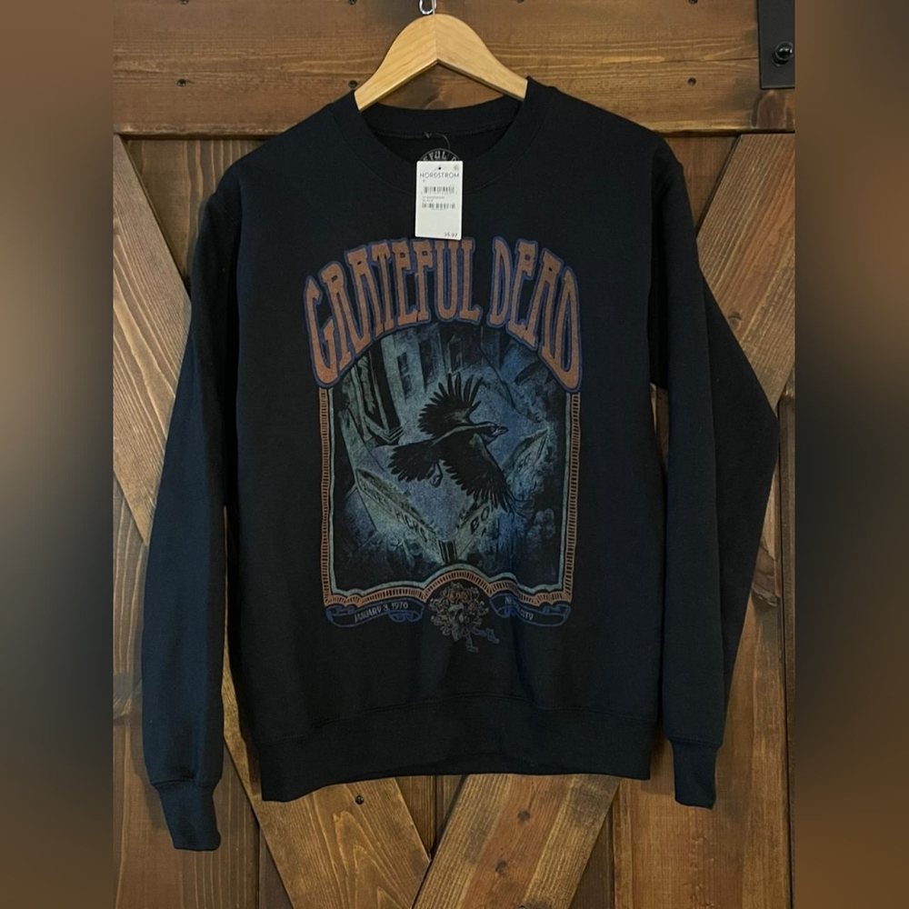 NWT Grateful Dead Black Graphic Sweater - Picture 4 of 6